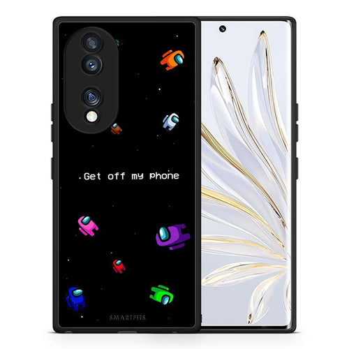 Θήκη Honor 70 5G Text AFK από τη Smartfits με σχέδιο στο πίσω μέρος και μαύρο περίβλημα | Honor 70 5G Text AFK Case with Colorful Back and Black Bezels