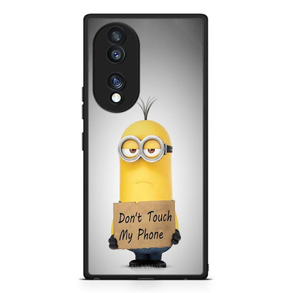 Θήκη Honor 70 5G Text Minion από τη Smartfits με σχέδιο στο πίσω μέρος και μαύρο περίβλημα | Honor 70 5G Text Minion Case with Colorful Back and Black Bezels
