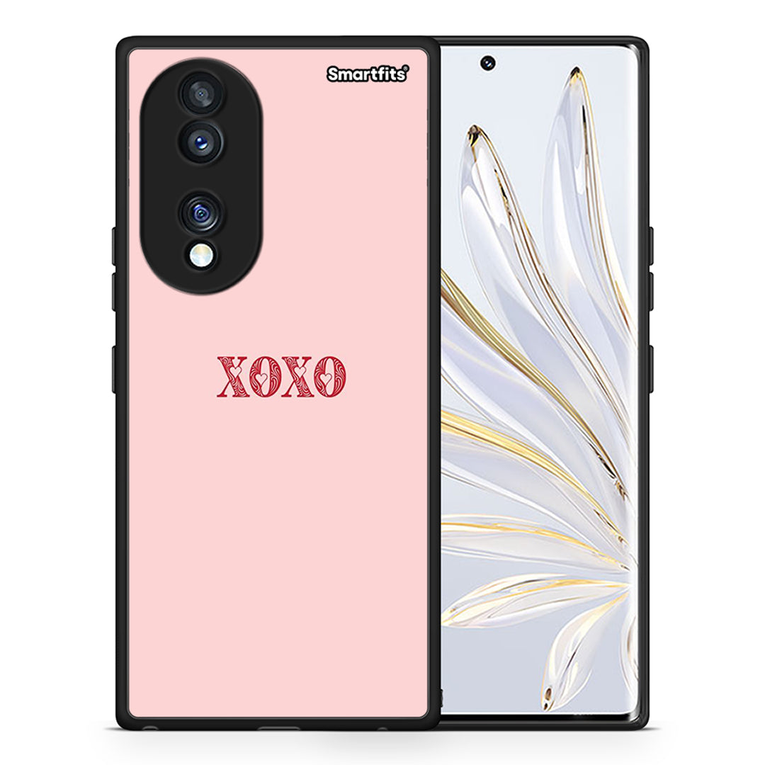 Θήκη Honor 70 5G XOXO Love από τη Smartfits με σχέδιο στο πίσω μέρος και μαύρο περίβλημα | Honor 70 5G XOXO Love Case with Colorful Back and Black Bezels