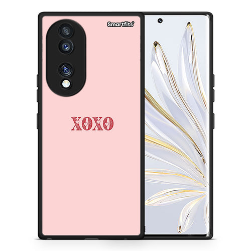 Θήκη Honor 70 5G XOXO Love από τη Smartfits με σχέδιο στο πίσω μέρος και μαύρο περίβλημα | Honor 70 5G XOXO Love Case with Colorful Back and Black Bezels