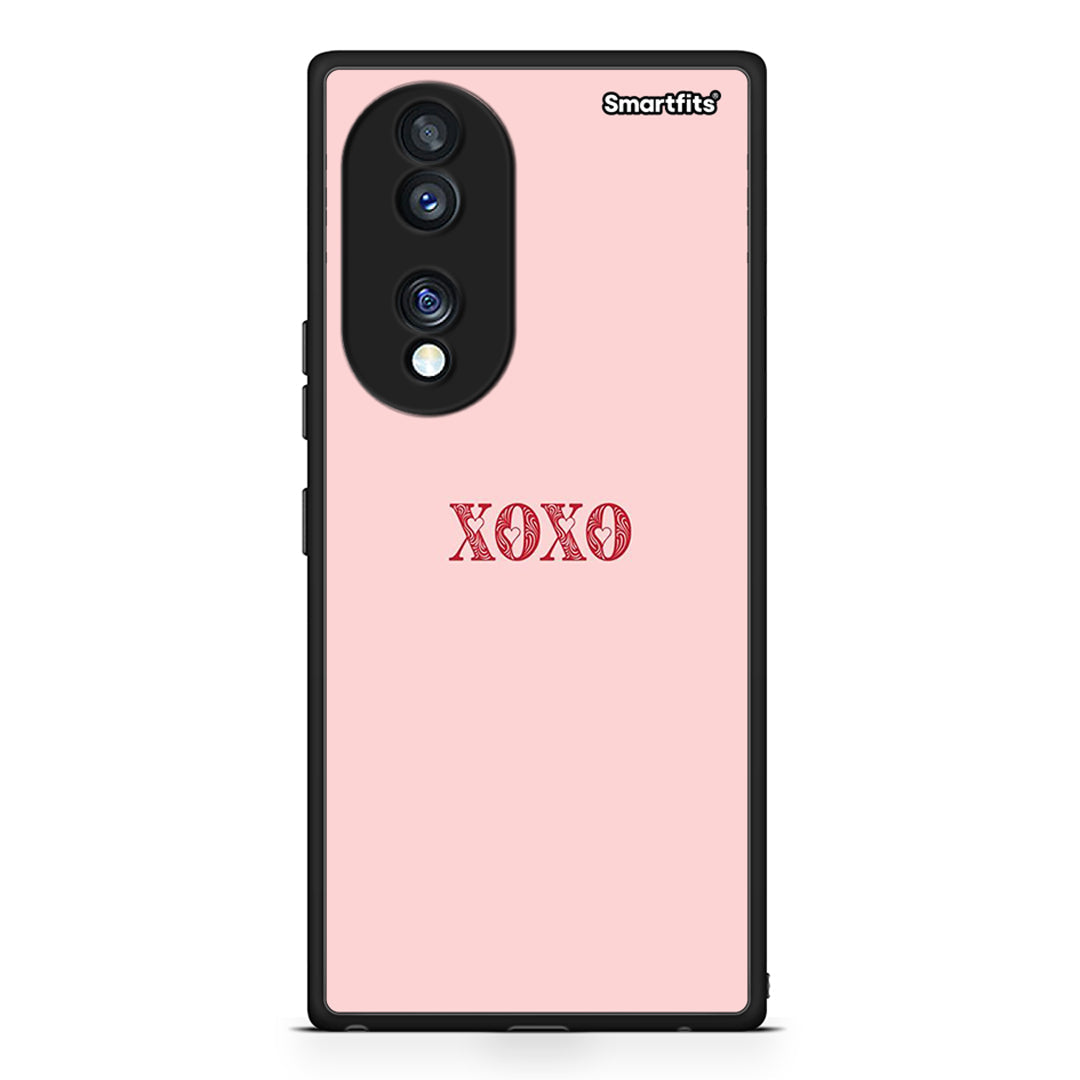 Θήκη Honor 70 5G XOXO Love από τη Smartfits με σχέδιο στο πίσω μέρος και μαύρο περίβλημα | Honor 70 5G XOXO Love Case with Colorful Back and Black Bezels