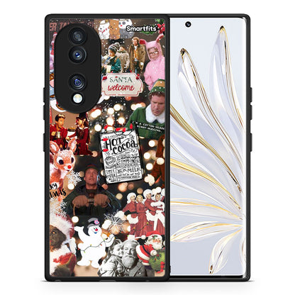 Θήκη Honor 70 5G Xmas Movies από τη Smartfits με σχέδιο στο πίσω μέρος και μαύρο περίβλημα | Honor 70 5G Xmas Movies Case with Colorful Back and Black Bezels
