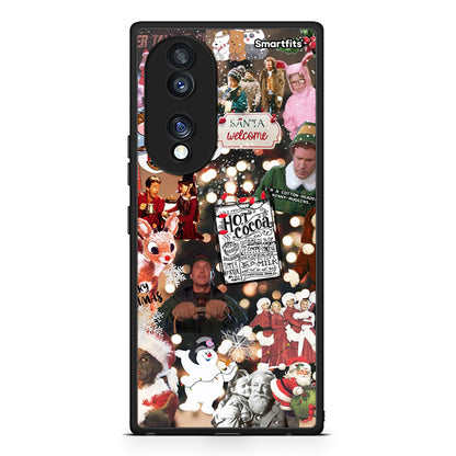 Θήκη Honor 70 5G Xmas Movies από τη Smartfits με σχέδιο στο πίσω μέρος και μαύρο περίβλημα | Honor 70 5G Xmas Movies Case with Colorful Back and Black Bezels