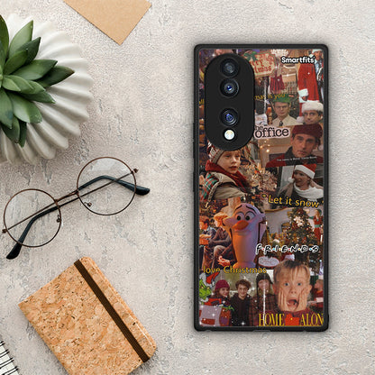 Θήκη Honor 70 5G Xmas Wishes από τη Smartfits με σχέδιο στο πίσω μέρος και μαύρο περίβλημα | Honor 70 5G Xmas Wishes Case with Colorful Back and Black Bezels