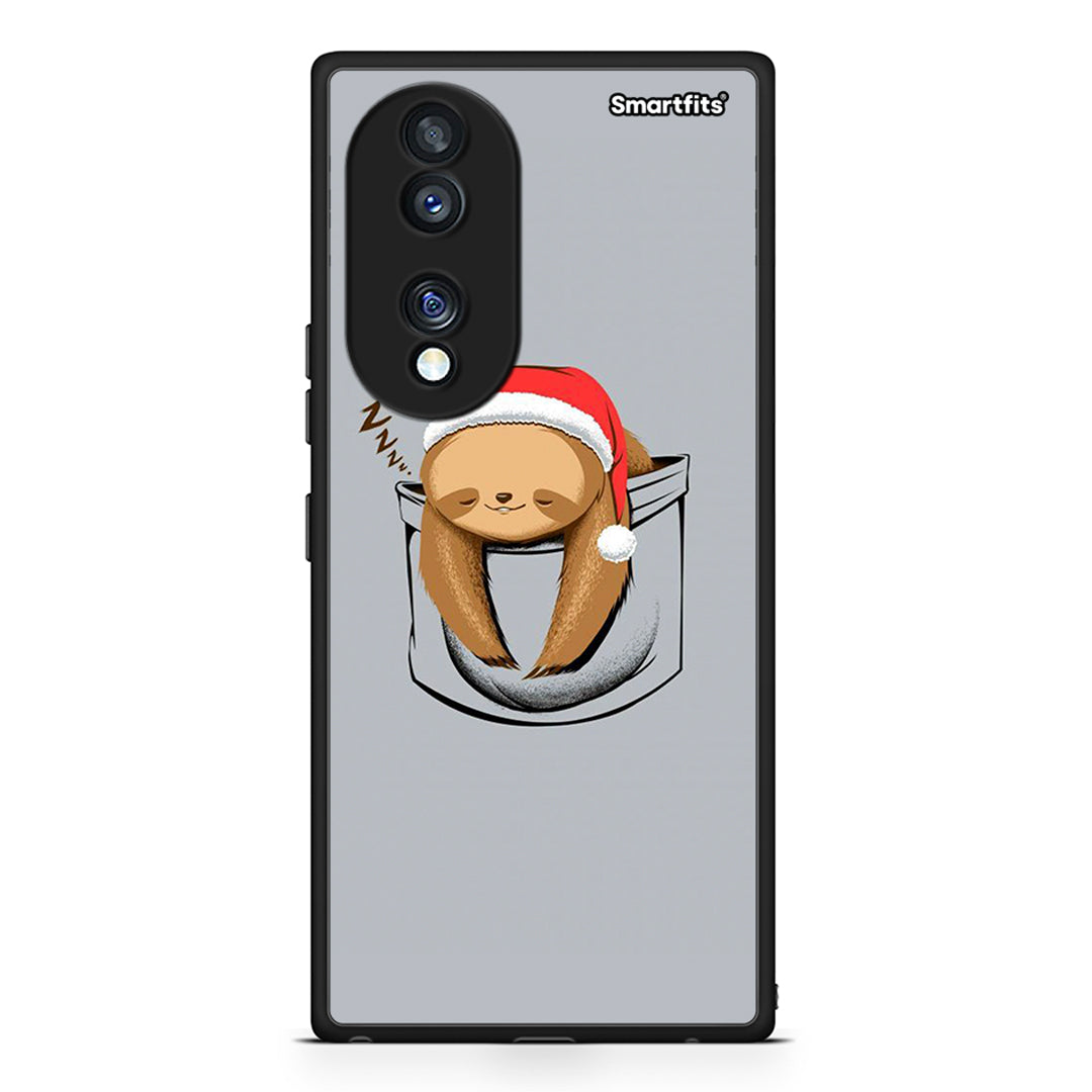 Θήκη Honor 70 5G Xmas Zzzz από τη Smartfits με σχέδιο στο πίσω μέρος και μαύρο περίβλημα | Honor 70 5G Xmas Zzzz Case with Colorful Back and Black Bezels