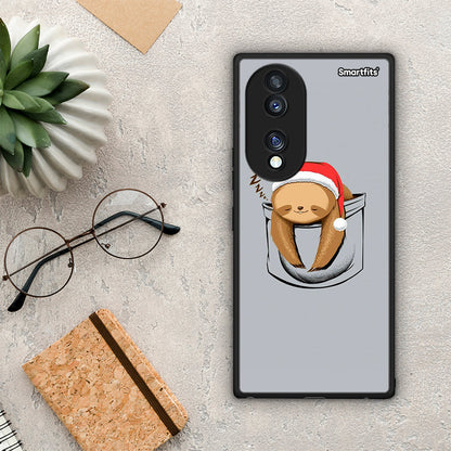 Θήκη Honor 70 5G Xmas Zzzz από τη Smartfits με σχέδιο στο πίσω μέρος και μαύρο περίβλημα | Honor 70 5G Xmas Zzzz Case with Colorful Back and Black Bezels