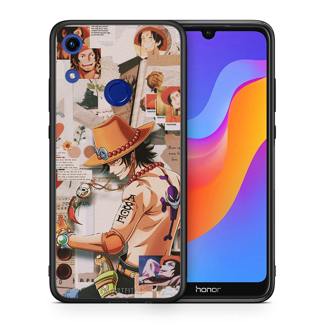 Θήκη Honor 8A Anime Collage από τη Smartfits με σχέδιο στο πίσω μέρος και μαύρο περίβλημα | Honor 8A Anime Collage case with colorful back and black bezels