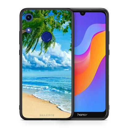Θήκη Honor 8A Beautiful Beach από τη Smartfits με σχέδιο στο πίσω μέρος και μαύρο περίβλημα | Honor 8A Beautiful Beach case with colorful back and black bezels