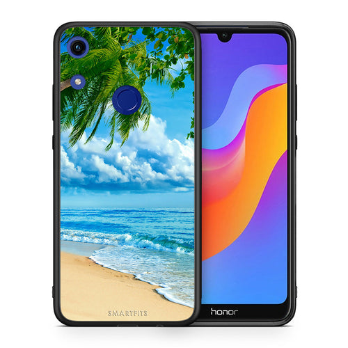 Θήκη Honor 8A Beautiful Beach από τη Smartfits με σχέδιο στο πίσω μέρος και μαύρο περίβλημα | Honor 8A Beautiful Beach case with colorful back and black bezels