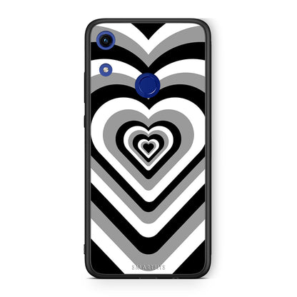 Honor 8A Black Hearts θήκη από τη Smartfits με σχέδιο στο πίσω μέρος και μαύρο περίβλημα | Smartphone case with colorful back and black bezels by Smartfits