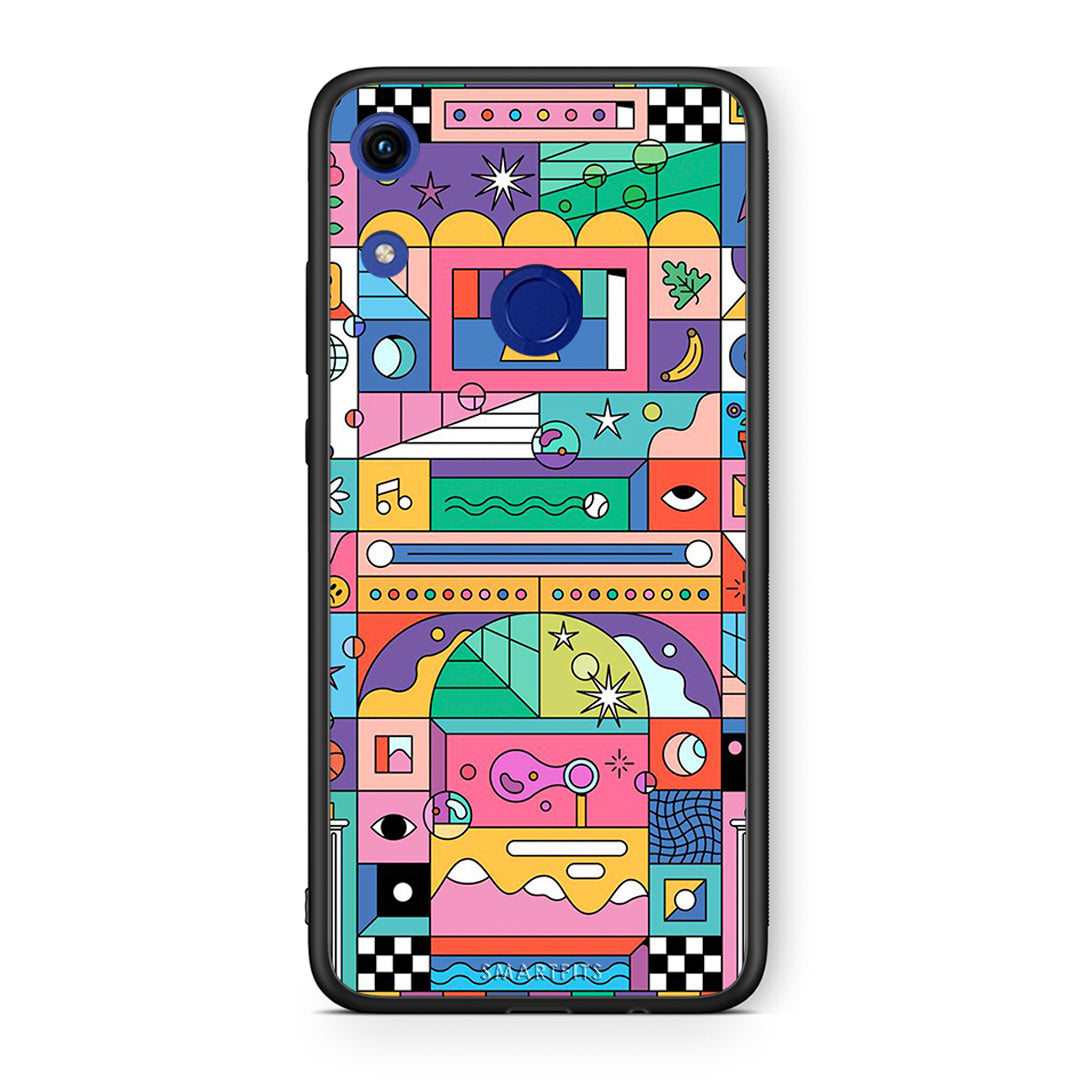 Honor 8A Bubbles Soap θήκη από τη Smartfits με σχέδιο στο πίσω μέρος και μαύρο περίβλημα | Smartphone case with colorful back and black bezels by Smartfits
