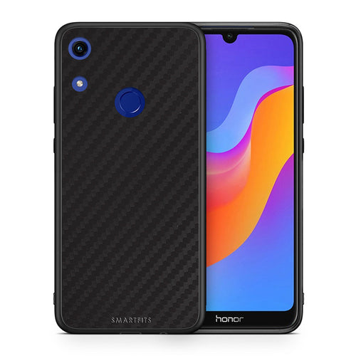 Θήκη Honor 8A Carbon Black από τη Smartfits με σχέδιο στο πίσω μέρος και μαύρο περίβλημα | Honor 8A Carbon Black case with colorful back and black bezels