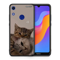 Thumbnail for Θήκη Honor 8A Cats In Love από τη Smartfits με σχέδιο στο πίσω μέρος και μαύρο περίβλημα | Honor 8A Cats In Love case with colorful back and black bezels