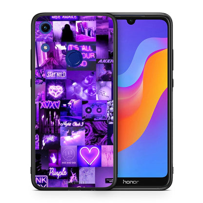 Θήκη Αγίου Βαλεντίνου Honor 8A Collage Stay Wild από τη Smartfits με σχέδιο στο πίσω μέρος και μαύρο περίβλημα | Honor 8A Collage Stay Wild case with colorful back and black bezels