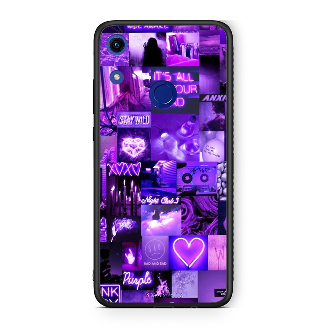 Honor 8A Collage Stay Wild Θήκη Αγίου Βαλεντίνου από τη Smartfits με σχέδιο στο πίσω μέρος και μαύρο περίβλημα | Smartphone case with colorful back and black bezels by Smartfits