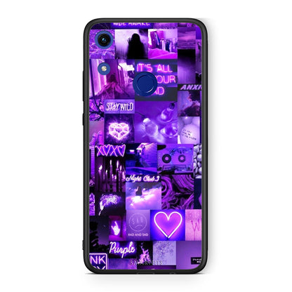 Honor 8A Collage Stay Wild Θήκη Αγίου Βαλεντίνου από τη Smartfits με σχέδιο στο πίσω μέρος και μαύρο περίβλημα | Smartphone case with colorful back and black bezels by Smartfits