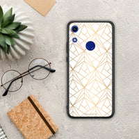 Thumbnail for Geometric Luxury White - Honor 8A θήκη