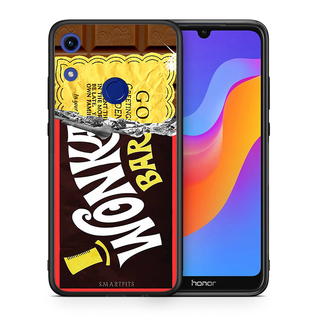 Θήκη Honor 8A Golden Ticket από τη Smartfits με σχέδιο στο πίσω μέρος και μαύρο περίβλημα | Honor 8A Golden Ticket case with colorful back and black bezels
