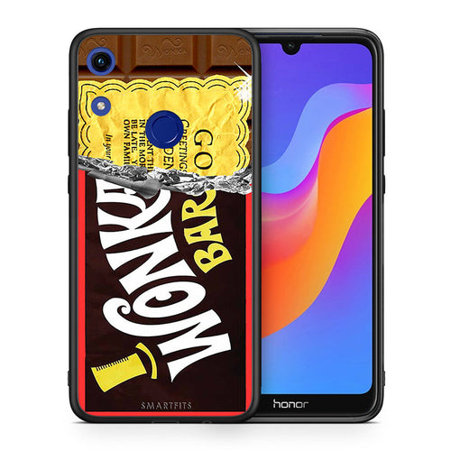 Θήκη Honor 8A Golden Ticket από τη Smartfits με σχέδιο στο πίσω μέρος και μαύρο περίβλημα | Honor 8A Golden Ticket case with colorful back and black bezels
