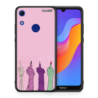 Θήκη Honor 8A Halloween Be A Lady από τη Smartfits με σχέδιο στο πίσω μέρος και μαύρο περίβλημα | Honor 8A Halloween Be A Lady case with colorful back and black bezels