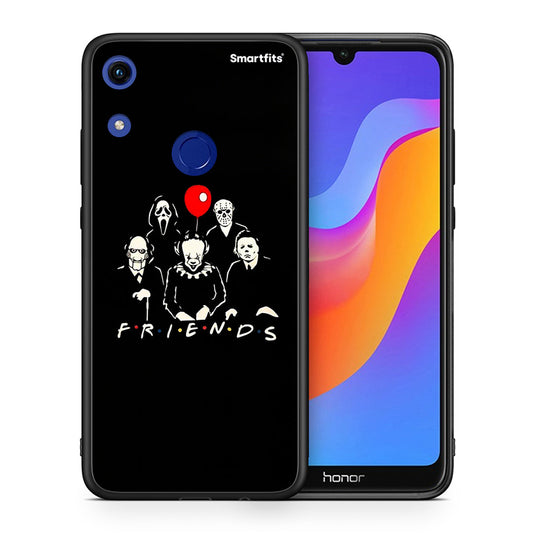Θήκη Honor 8A Halloween Friends από τη Smartfits με σχέδιο στο πίσω μέρος και μαύρο περίβλημα | Honor 8A Halloween Friends case with colorful back and black bezels