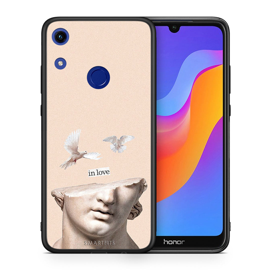Θήκη Honor 8A In Love από τη Smartfits με σχέδιο στο πίσω μέρος και μαύρο περίβλημα | Honor 8A In Love case with colorful back and black bezels