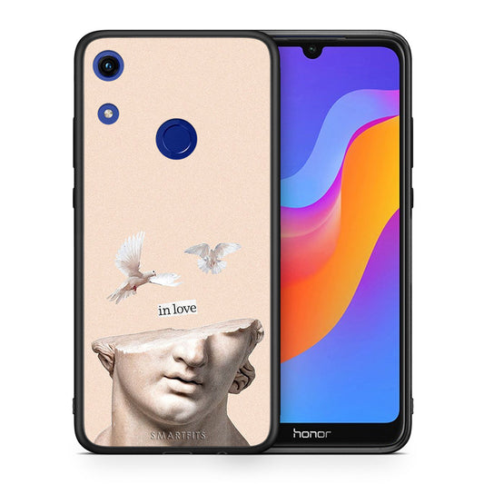 Θήκη Honor 8A In Love από τη Smartfits με σχέδιο στο πίσω μέρος και μαύρο περίβλημα | Honor 8A In Love case with colorful back and black bezels