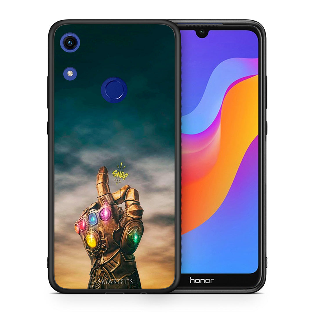 Θήκη Honor 8A Infinity Snap από τη Smartfits με σχέδιο στο πίσω μέρος και μαύρο περίβλημα | Honor 8A Infinity Snap case with colorful back and black bezels