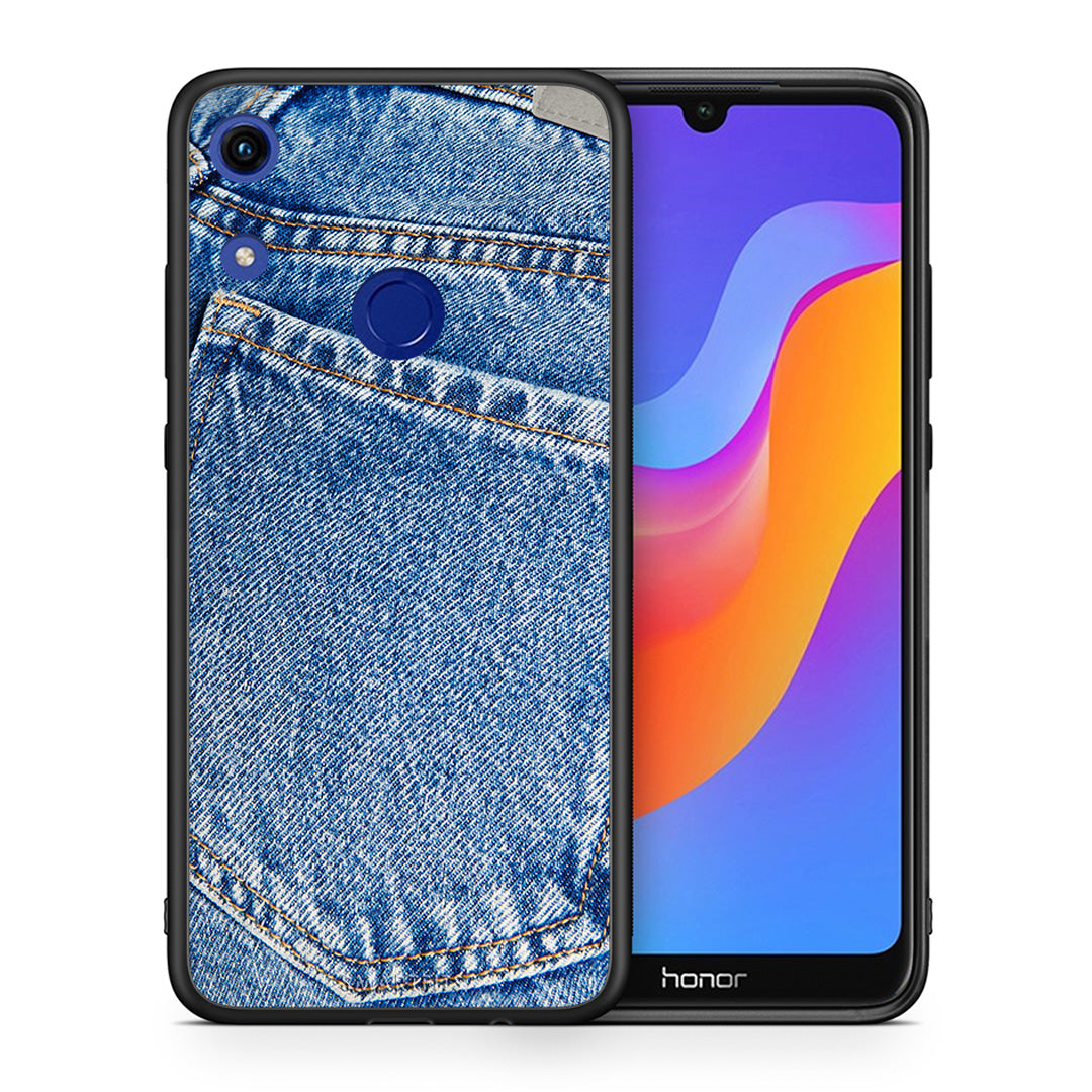 Θήκη Honor 8A Jeans Pocket από τη Smartfits με σχέδιο στο πίσω μέρος και μαύρο περίβλημα | Honor 8A Jeans Pocket case with colorful back and black bezels