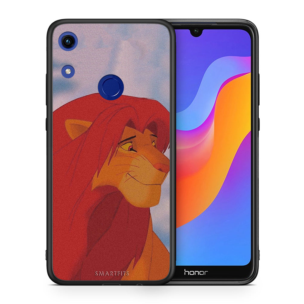 Θήκη Αγίου Βαλεντίνου Honor 8A Lion Love 1 από τη Smartfits με σχέδιο στο πίσω μέρος και μαύρο περίβλημα | Honor 8A Lion Love 1 case with colorful back and black bezels