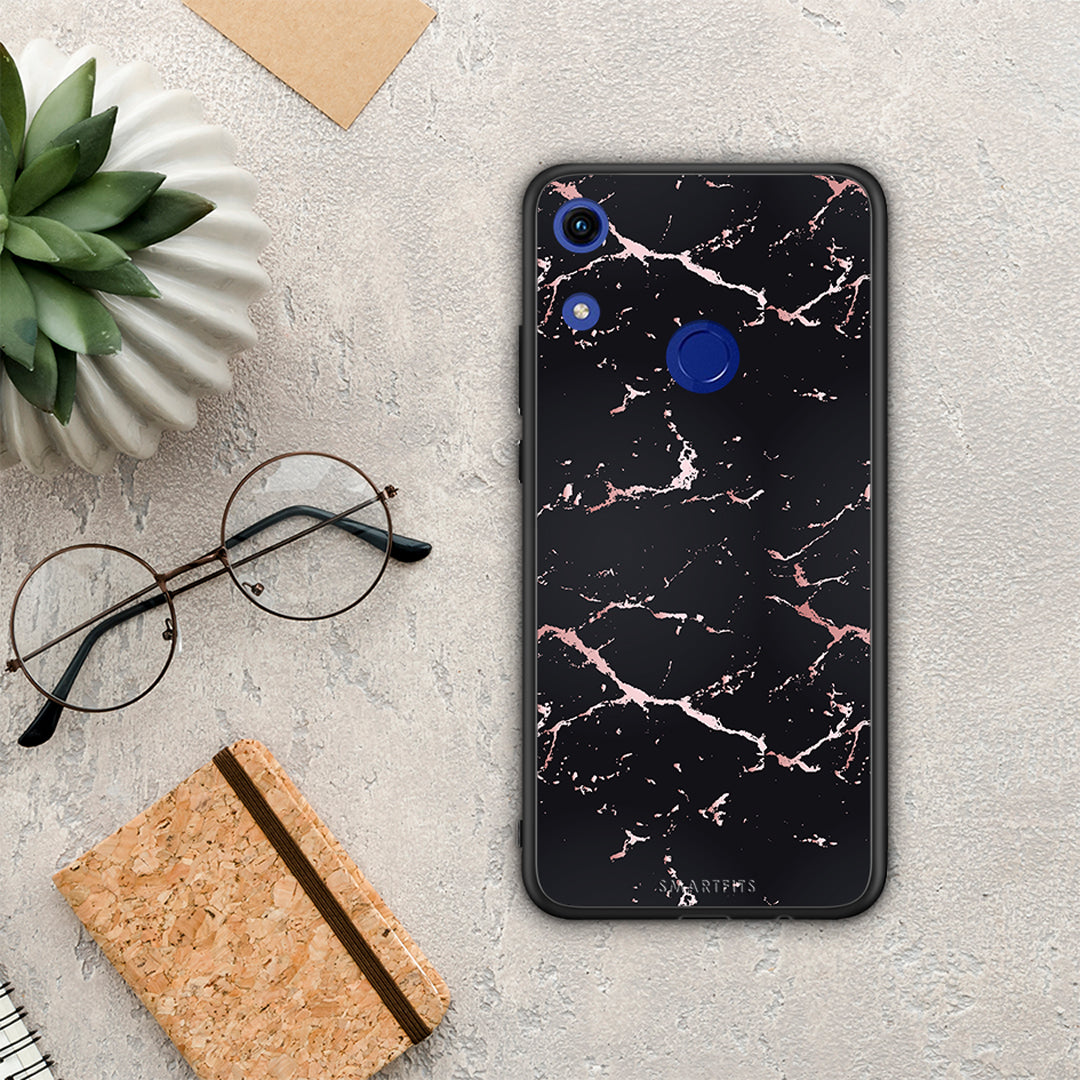 Marble Black Rosegold - Honor 8A θήκη
