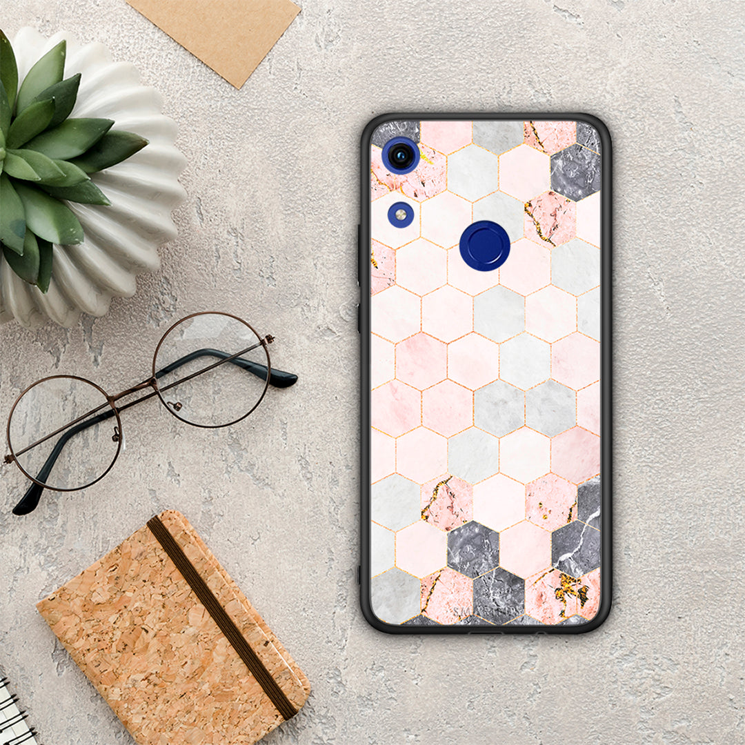 Marble Hexagon Pink - Honor 8A θήκη