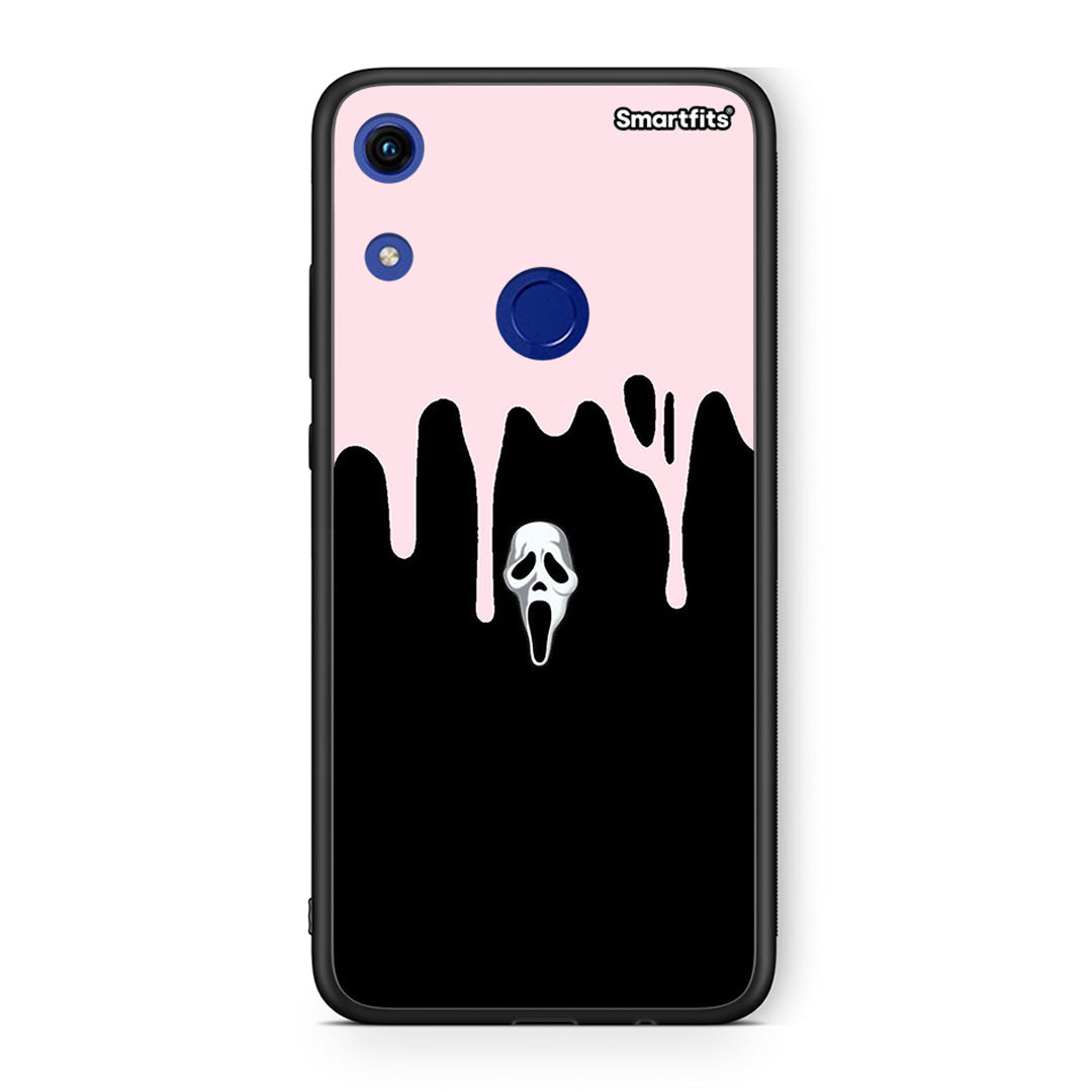Honor 8A Melting Halloween Mask Θήκη από τη Smartfits με σχέδιο στο πίσω μέρος και μαύρο περίβλημα | Smartphone case with colorful back and black bezels by Smartfits