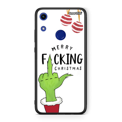 Huawei Honor 8A Merry F Xmas θήκη από τη Smartfits με σχέδιο στο πίσω μέρος και μαύρο περίβλημα | Smartphone case with colorful back and black bezels by Smartfits