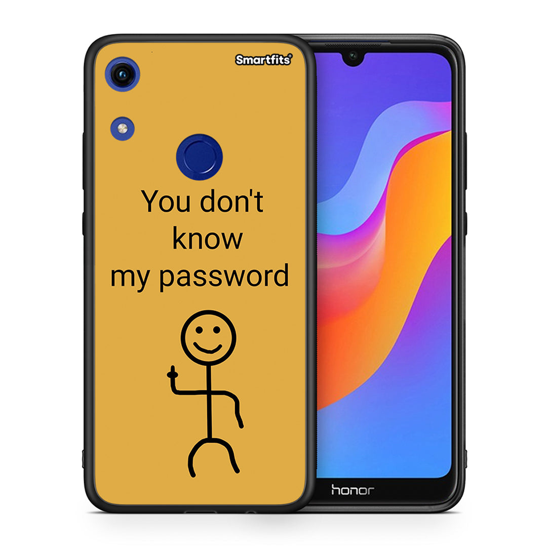 Θήκη Honor 8A My Password από τη Smartfits με σχέδιο στο πίσω μέρος και μαύρο περίβλημα | Honor 8A My Password case with colorful back and black bezels
