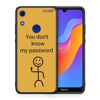 Thumbnail for Θήκη Honor 8A My Password από τη Smartfits με σχέδιο στο πίσω μέρος και μαύρο περίβλημα | Honor 8A My Password case with colorful back and black bezels