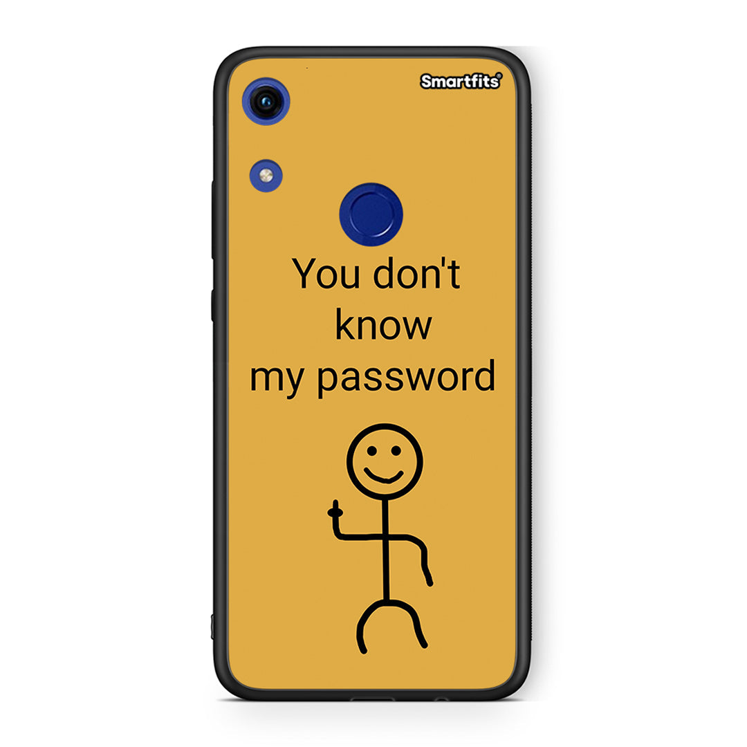Honor 8A My Password Θήκη από τη Smartfits με σχέδιο στο πίσω μέρος και μαύρο περίβλημα | Smartphone case with colorful back and black bezels by Smartfits