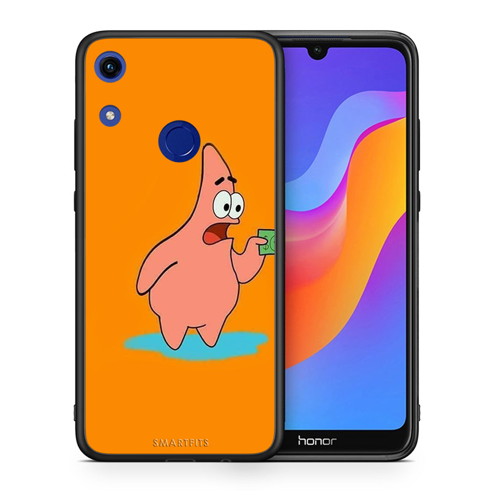 Θήκη Αγίου Βαλεντίνου Honor 8A No Money 1 από τη Smartfits με σχέδιο στο πίσω μέρος και μαύρο περίβλημα | Honor 8A No Money 1 case with colorful back and black bezels