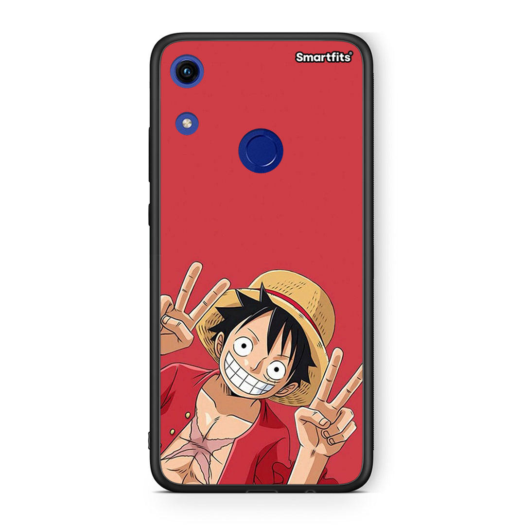 Honor 8A Pirate Luffy Θήκη από τη Smartfits με σχέδιο στο πίσω μέρος και μαύρο περίβλημα | Smartphone case with colorful back and black bezels by Smartfits