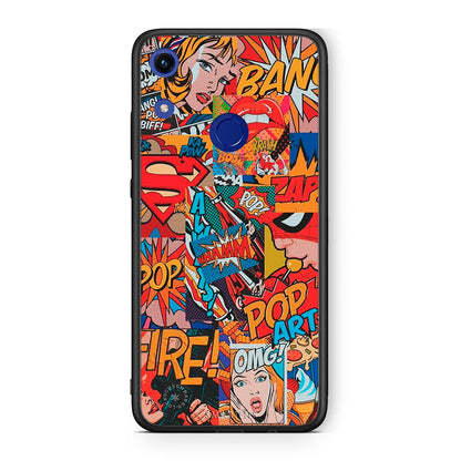 Honor 8A PopArt OMG θήκη από τη Smartfits με σχέδιο στο πίσω μέρος και μαύρο περίβλημα | Smartphone case with colorful back and black bezels by Smartfits