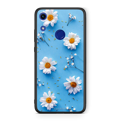 Honor 8A Real Daisies θήκη από τη Smartfits με σχέδιο στο πίσω μέρος και μαύρο περίβλημα | Smartphone case with colorful back and black bezels by Smartfits