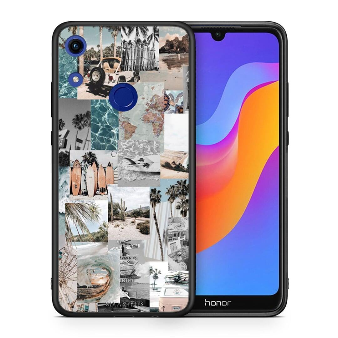 Θήκη Honor 8A Retro Beach Life από τη Smartfits με σχέδιο στο πίσω μέρος και μαύρο περίβλημα | Honor 8A Retro Beach Life case with colorful back and black bezels