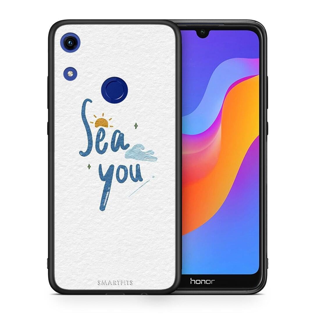 Θήκη Honor 8A Sea You από τη Smartfits με σχέδιο στο πίσω μέρος και μαύρο περίβλημα | Honor 8A Sea You case with colorful back and black bezels