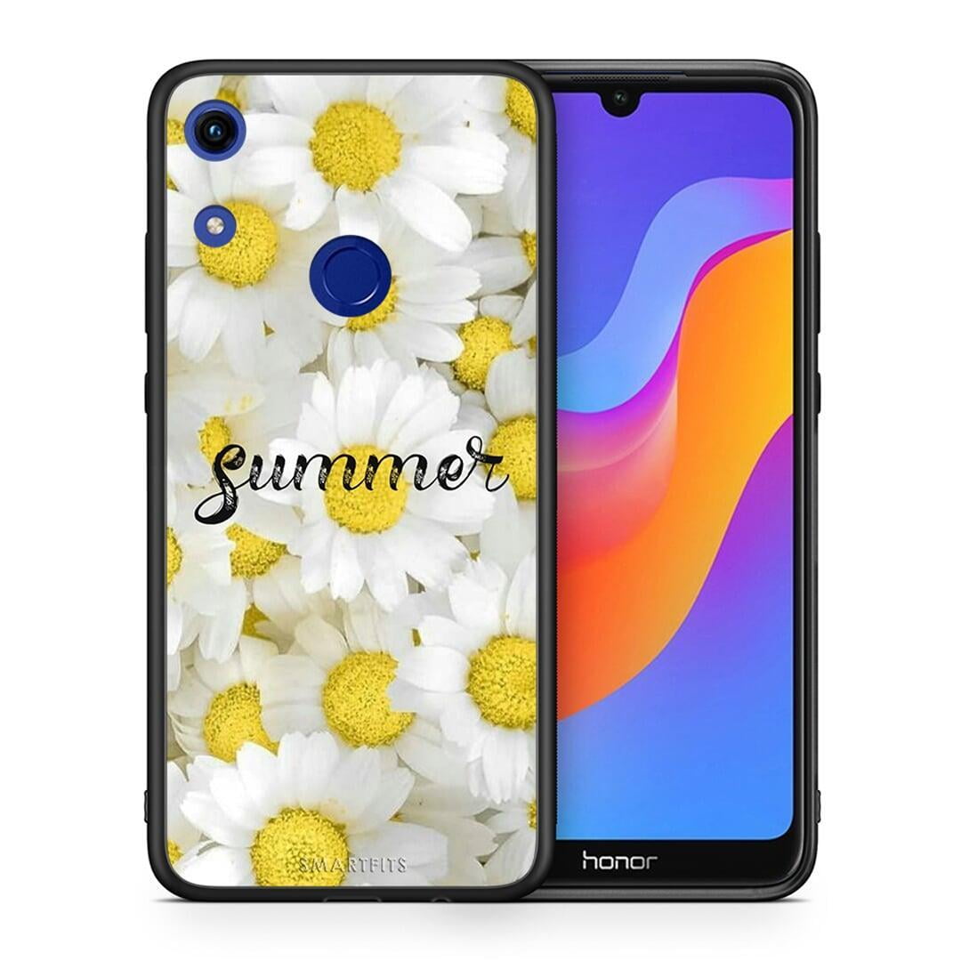 Θήκη Honor 8A Summer Daisies από τη Smartfits με σχέδιο στο πίσω μέρος και μαύρο περίβλημα | Honor 8A Summer Daisies case with colorful back and black bezels