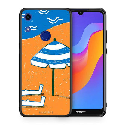 Θήκη Honor 8A Summering από τη Smartfits με σχέδιο στο πίσω μέρος και μαύρο περίβλημα | Honor 8A Summering case with colorful back and black bezels