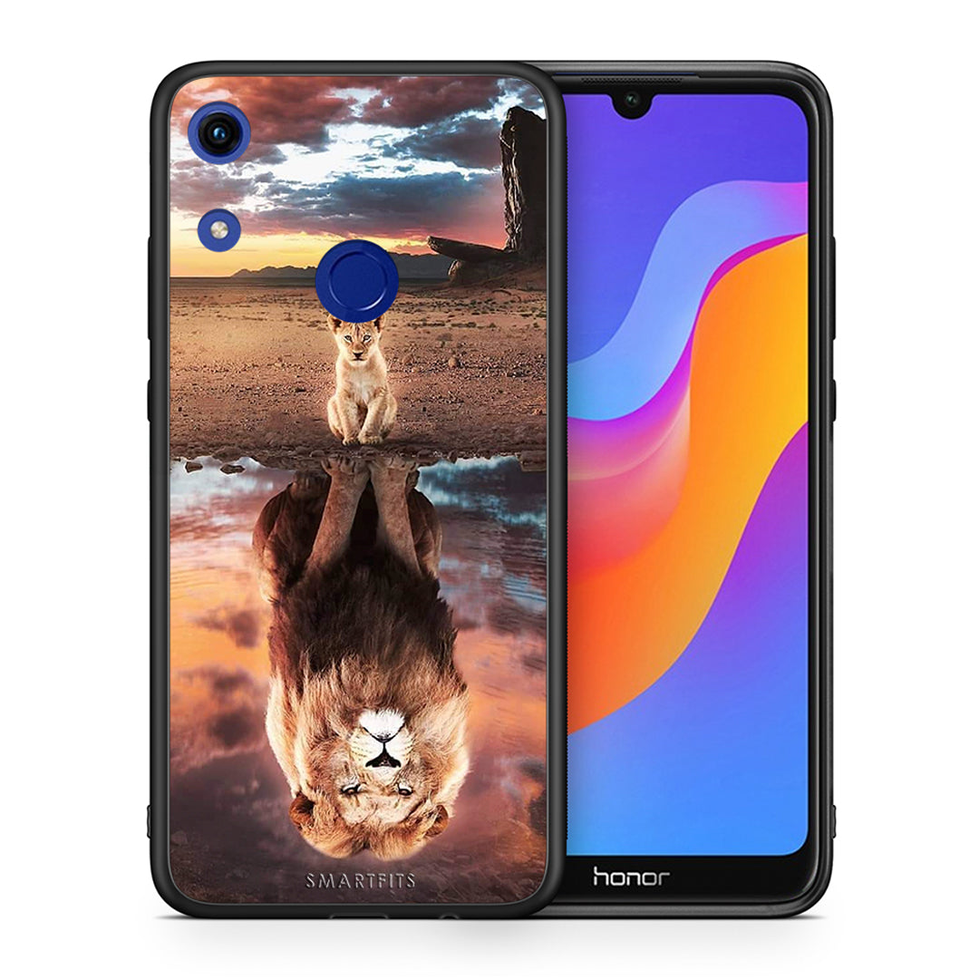 Θήκη Αγίου Βαλεντίνου Honor 8A Sunset Dreams από τη Smartfits με σχέδιο στο πίσω μέρος και μαύρο περίβλημα | Honor 8A Sunset Dreams case with colorful back and black bezels