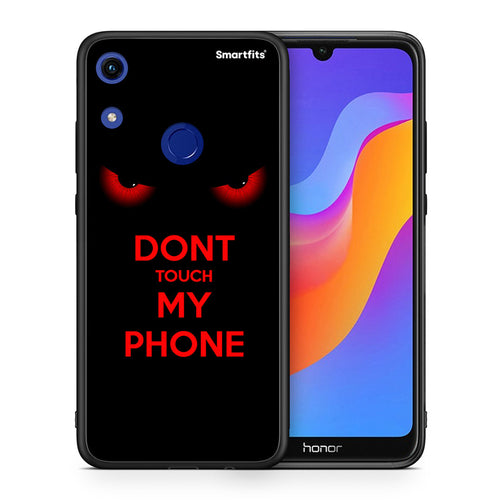 Θήκη Honor 8A Touch My Phone από τη Smartfits με σχέδιο στο πίσω μέρος και μαύρο περίβλημα | Honor 8A Touch My Phone case with colorful back and black bezels