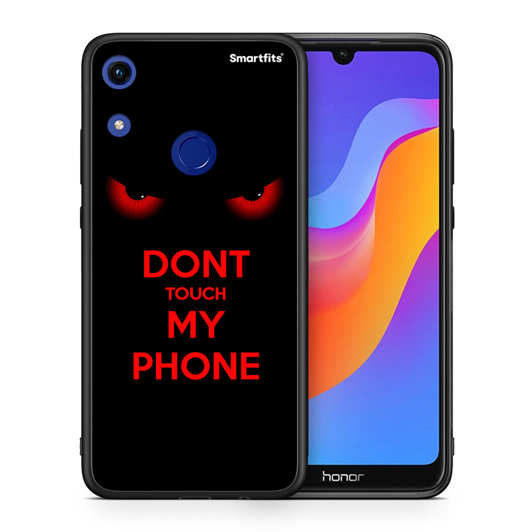 Θήκη Honor 8A Touch My Phone από τη Smartfits με σχέδιο στο πίσω μέρος και μαύρο περίβλημα | Honor 8A Touch My Phone case with colorful back and black bezels
