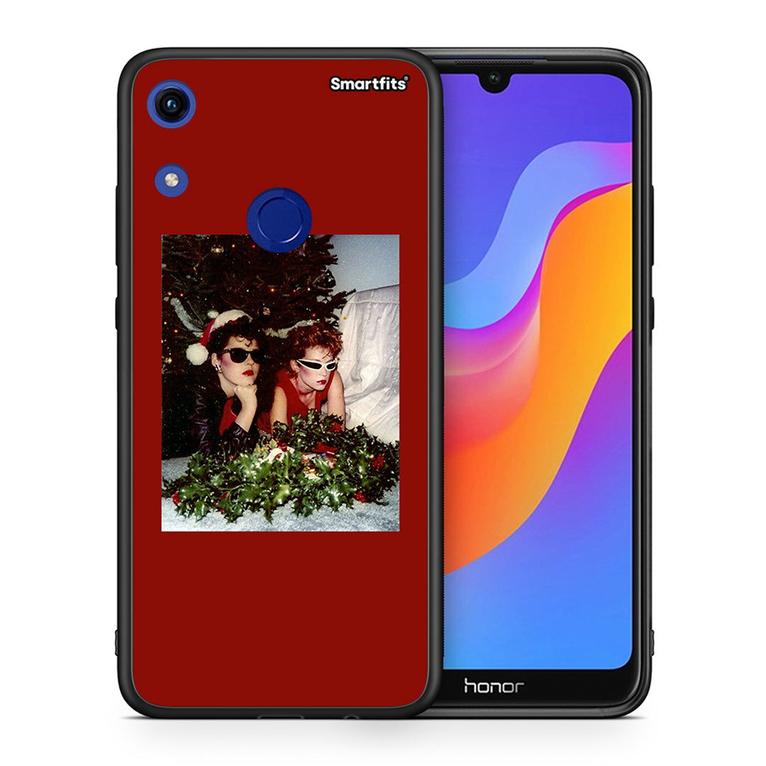Θήκη Honor 8A Waiting For Xmas από τη Smartfits με σχέδιο στο πίσω μέρος και μαύρο περίβλημα | Honor 8A Waiting For Xmas case with colorful back and black bezels