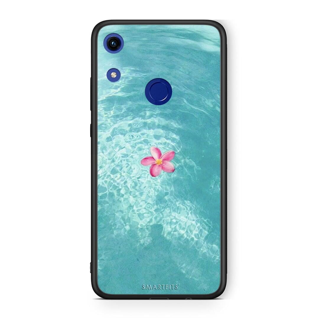 Honor 8A Water Flower Θήκη από τη Smartfits με σχέδιο στο πίσω μέρος και μαύρο περίβλημα | Smartphone case with colorful back and black bezels by Smartfits